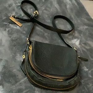 Black Leather Crossbody small purse